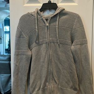 Grey sweater with hood